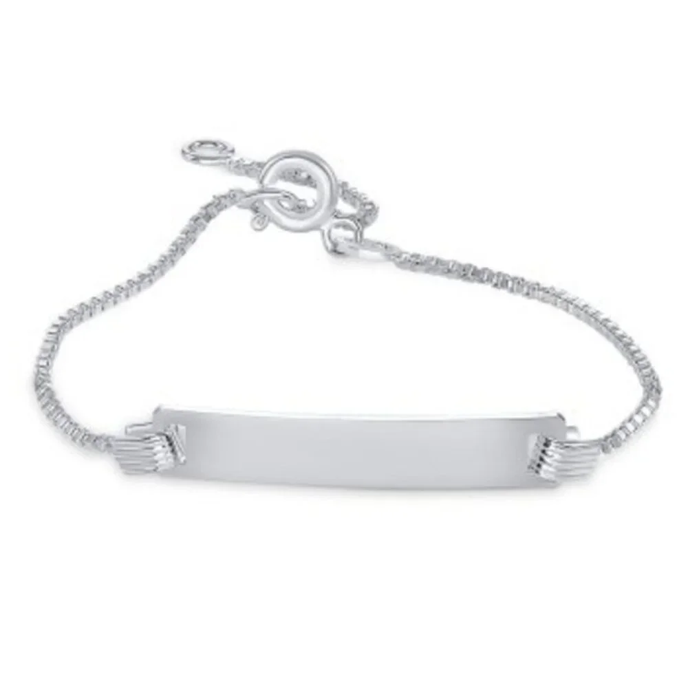 925 SILVER KIDS ID BRACELET KIDS ID BOX CHAIN 1.25MM BRACELET 6